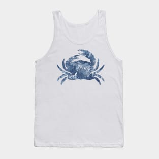 Sponge painted Crab Coastal art Tank Top